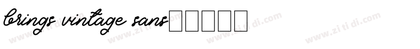 brings vintage sans字字体转换